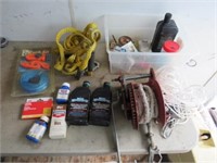 Winch, tow rope, gun items, misc.
