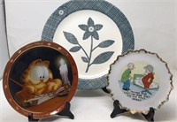 Lot of 3 Plates Novelty, Sassy Humor and Garfield