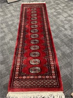 AUTHENTIC HAND KNOTTED BOKHARA PLUSH RUNNER RUG