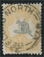 Australia 1915 #44 5sh Yellow and Grey UVF