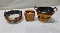 3 longaberger baskets