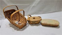 3 longaberger baskets