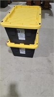 2 heavy duty 27 gallon totes