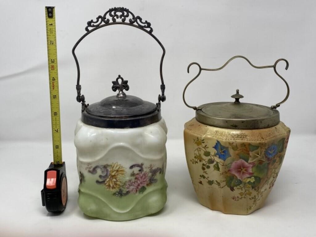 2 Victorian Biscuit Jars