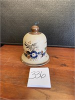 Mexican ceramic folk art bell