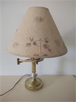 Vintage adjustable brass table lamp