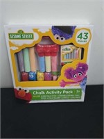 New Sesame Street 43 piece chalk activity pack