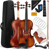 Fesley Violin 4/4 Full Set  Solid Wood  w/case