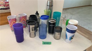 Assorted thermal cups and more