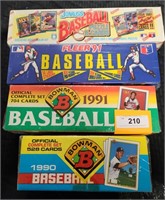4 SEALED MLB TRADING CARD COMPLETE SETS