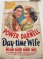 Day-time Wife 1939 vintage movie poster