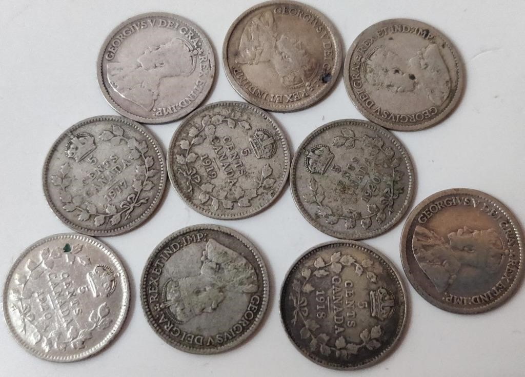 10 Canadian Silver Coins
