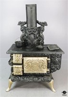 Toy Cast Iron Stove w/Accessories