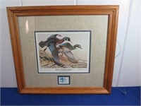 Framed & Matted 1986 Illinois Wood Duck
