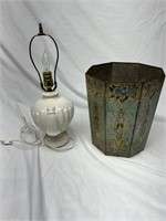 Trash Bin and Lamp