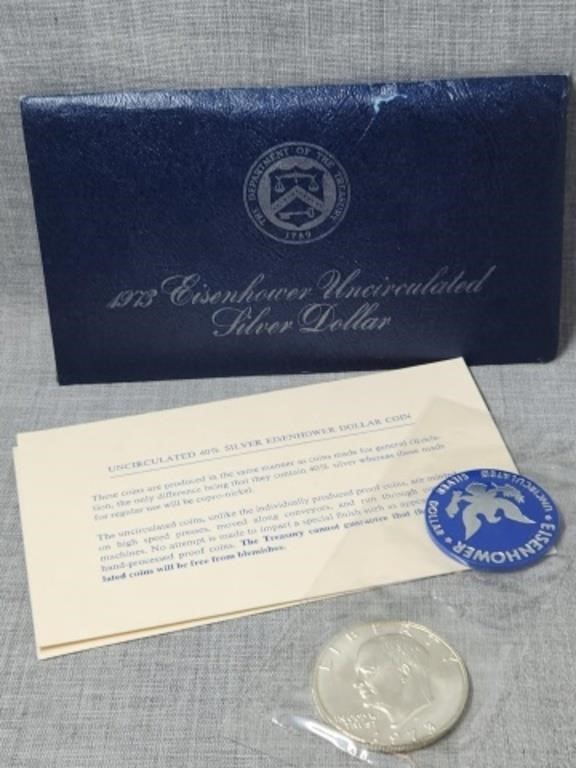 1973 Eisenhower Uncirculated Silver Dollar