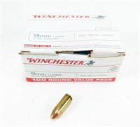 Winchester 9mm Ammo 100 Rounds Pack