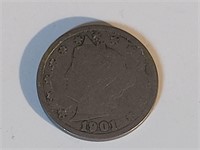 1901 Five cents
