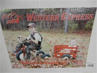 NEW WESTERN EXPRESS TRICYCLE & WAGON SET- RED