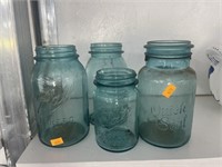 Annie blue mason jars