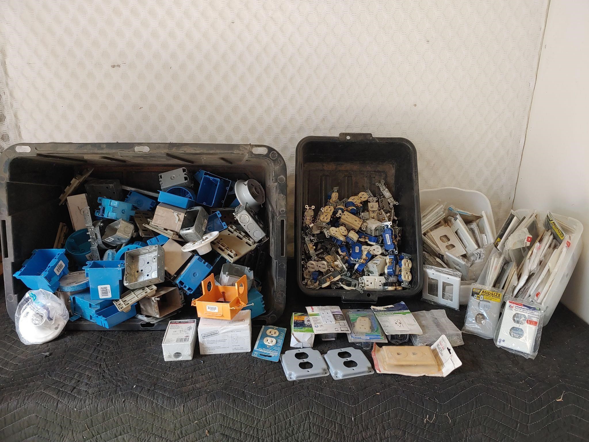 Electrical - Lot of boxes, outlets, and Covers