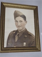 18 Year old Soldier 1946 Photograph Hand Colored