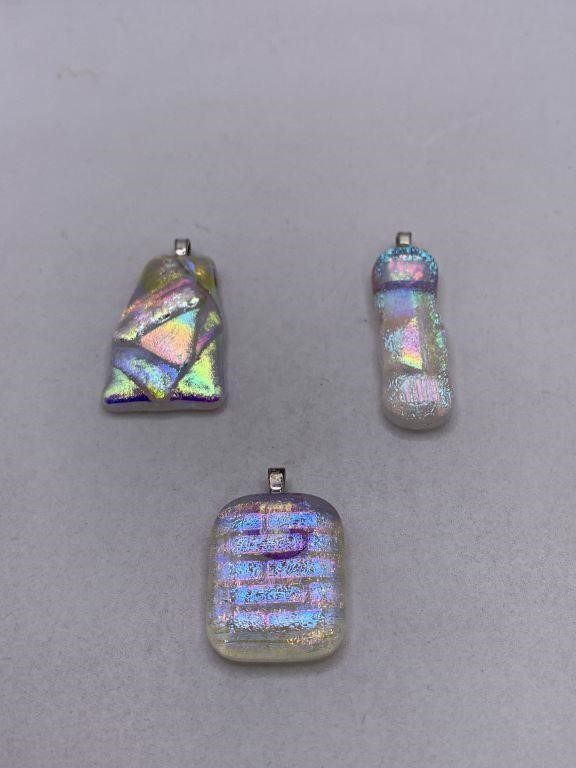 ART GLASS PENDANT LOT