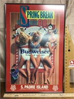 Budweiser South Padre Island framed poster