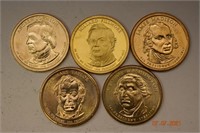 5- United States Presidential $1 Coins