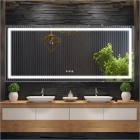 $594 CuisinAid 84x32" LED Bathroom Mirror