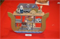 Noah's Ark Shelf with Wood animals
