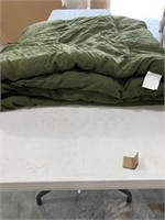 Avacado green plush full size blanket. 86”x90”