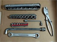 Old socket Wrench sets in carrying case