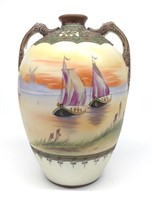 Nippon Sailing Ships on Lake Decorated Vase