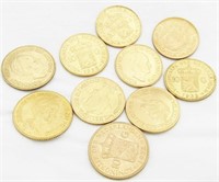 10 Gulden Netherlands Wilhelmina Gold coins