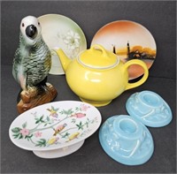 Brazilian Ceramic Parrot and Accent Decor