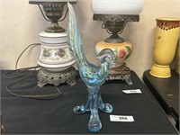 Art Glass Rooster, Chipped Tail