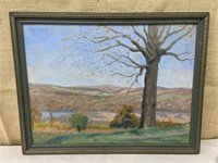 Impressionistic painting of Seneca Lake approx