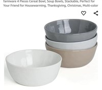 MSRP $22 Set 4 Ceramic Bowls