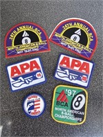 Pool Tournament Patches Lot