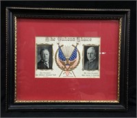 ANTIQUE HOWARD TAFT PRESIDENTIAL AD FRAMED