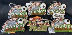 Soccer and Lacrosse Rocks Ornaments