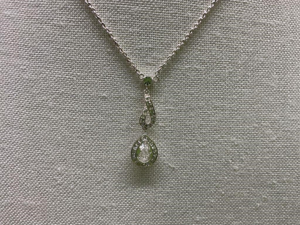 Beautiful Faux Diamond Necklace and Pendant
