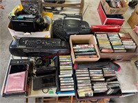 Assorted Tapes, Radios, Camera Items, Nu Vision