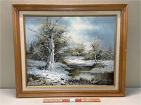 BEAUTIFUL PAINTING SIGNED AND FRAMED 24X20.5 INCHS
