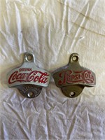 Coca Cola Pepsi Cola bottle openers.