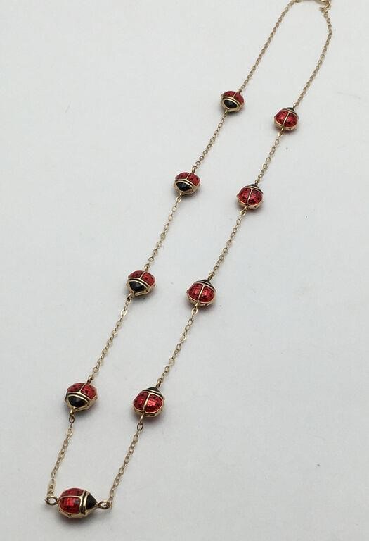 10k Gold Ladybug Necklace