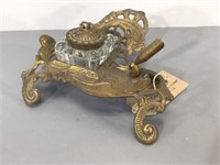 Ornate Vintage Ink Well & Pen Holder