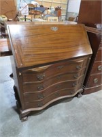 CHERRY FINISH 4 DRAWER DROP FRONT SECRETARY