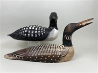 2 Decorative Loon Decoys